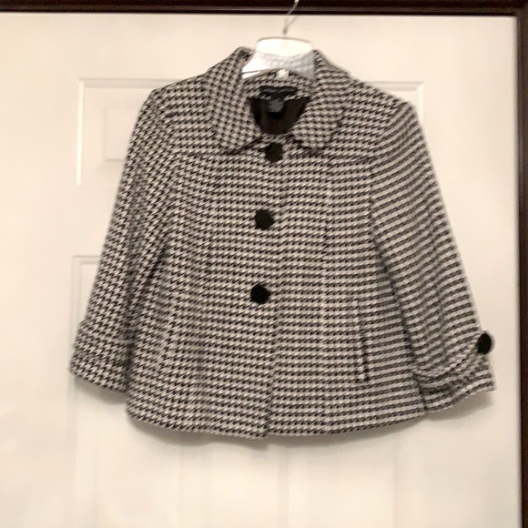 Larry Levine Blazer/Jacket Black/White Houndstooth -Size 10 - Picture 1 of 10